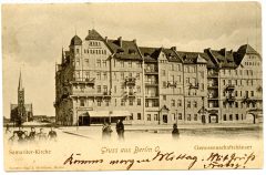 Die-ersten-Wohnungen-des-Samariterviertels-die-Genossenschaftshaeuser-des-Spar-und-Baivereins-um-1898-FHXB-Museum-Archiv-Ansichtskarte